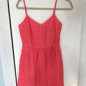 Jcrew spaghetti strap dress pink size 2